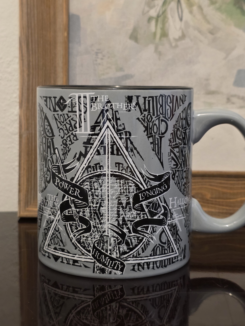 Harry PotterDeathly Hallows Grey & Black Graphic Mug